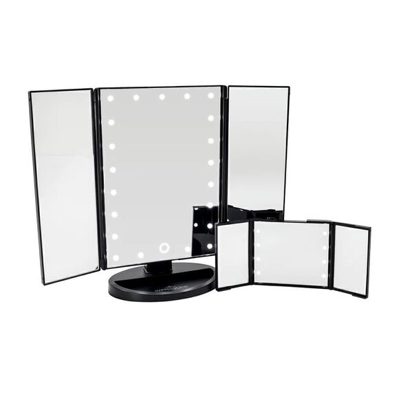 Impressions Vanity Touch and Go Trifold Mirror Bundle in Matte Black - Picture 1 of 6